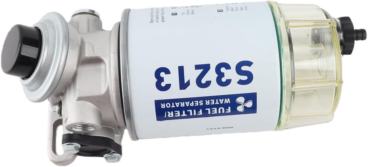 Complete Set Brandstoffilter en Waterafscheider voor Boot en Buitenboordmotor - Vervangt S3227, Ideaal voor Maritieme Toepassingen en Motoronderhoud