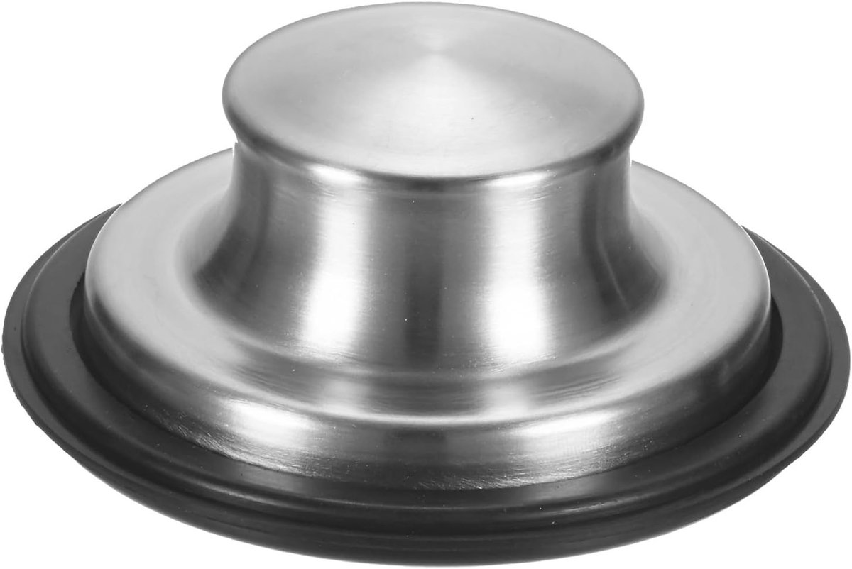 1-pack gootsteenstop van roestvrij staal, universele plug voor 3-1/2 inch afvoer, duurzame en stijlvolle oplossing voor keukenafvoer