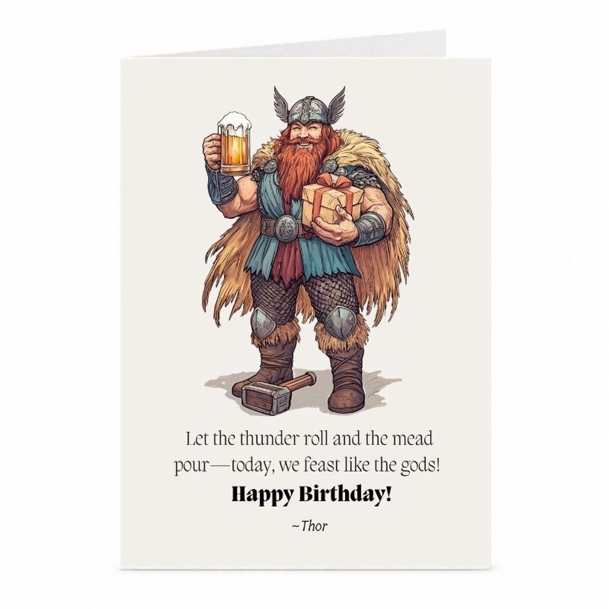 Thor - Verjaardagskaart - JustTheCardGuy - A6 met envelop