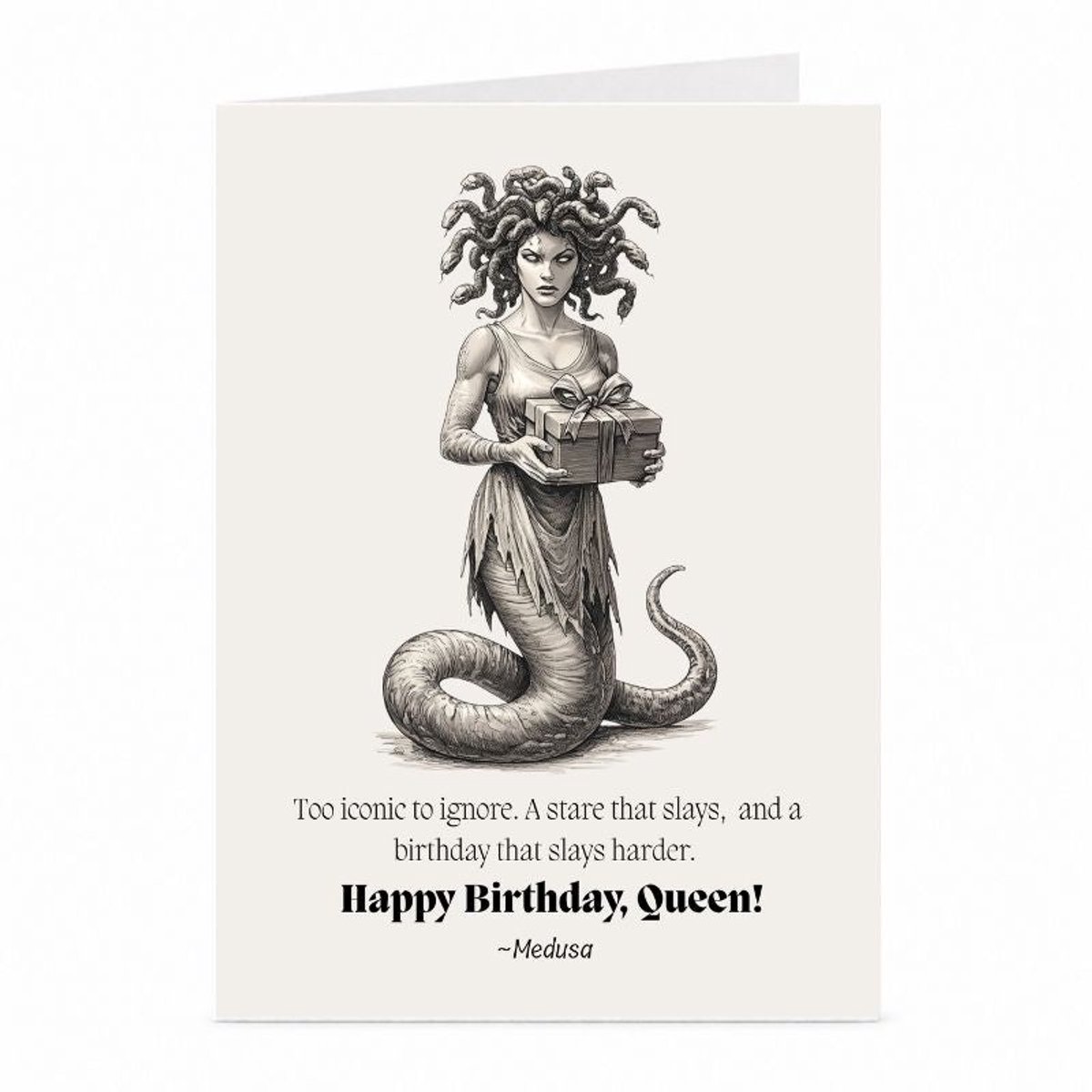 Medusa - Verjaardagskaart - JustTheCardGuy - A6 met envelop