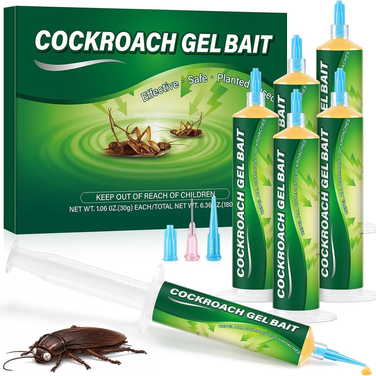 6 stuks Schaben Ködergel van 30 g elk, Kakerlaken Köder Gel - ShopVlot