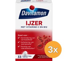 DA 3x Davitamon IJzer met B12 (33 ) - 33 stuks