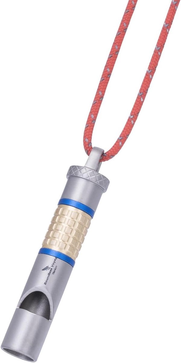 Titanium Fluit - Zilver - 5,6 cm - Lichtgewicht en Duurzaam - Voor Outdoor en Noodsituaties