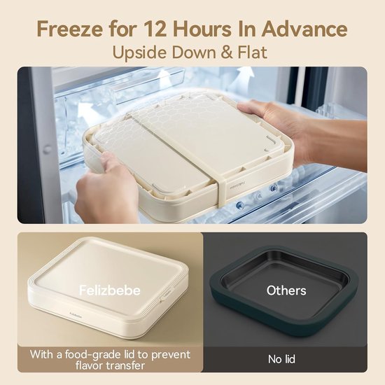 IJsrolletjes Maker - SUS316 RVS IJsplaat met Deksel - Inclusief 2 Spatels - Voor Zelfgemaakt IJs, Frozen Yoghurt en Sorbet — afbeelding 4