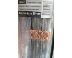 Aluminium jaloezie - aluminium - 25mm - jeans dessin - 140 breed x 180 lang