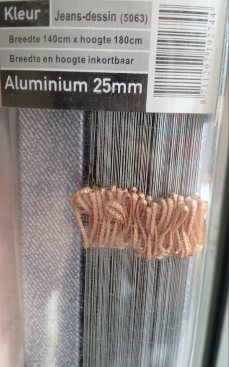 Aluminium jaloezie - aluminium - 25mm - jeans dessin - 140 breed x 180 lang