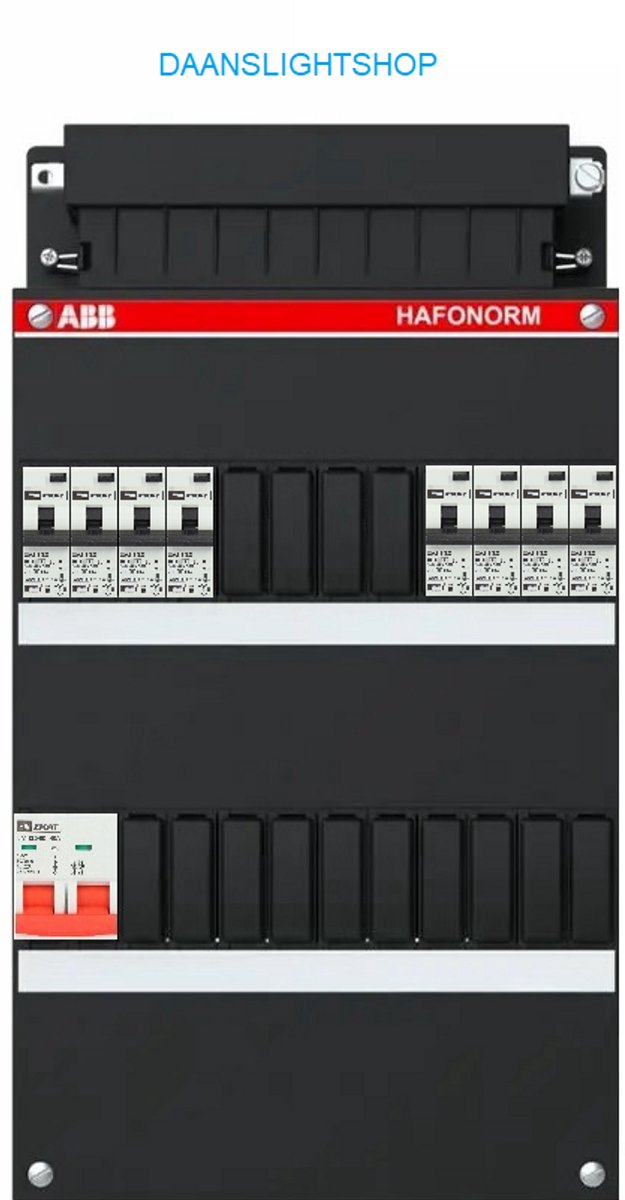 ABB 1 fase groepenkast – 8 groepen – EMAT aardlekautomaten 30mA – Emat hoofdschakelaar - Lichtgroepenkast 8 groepen.