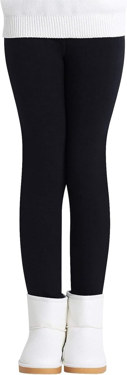Dikke katoenen meisjesleggings voor comfort en stijl in zwart, perfect voor elke gelegenheid
