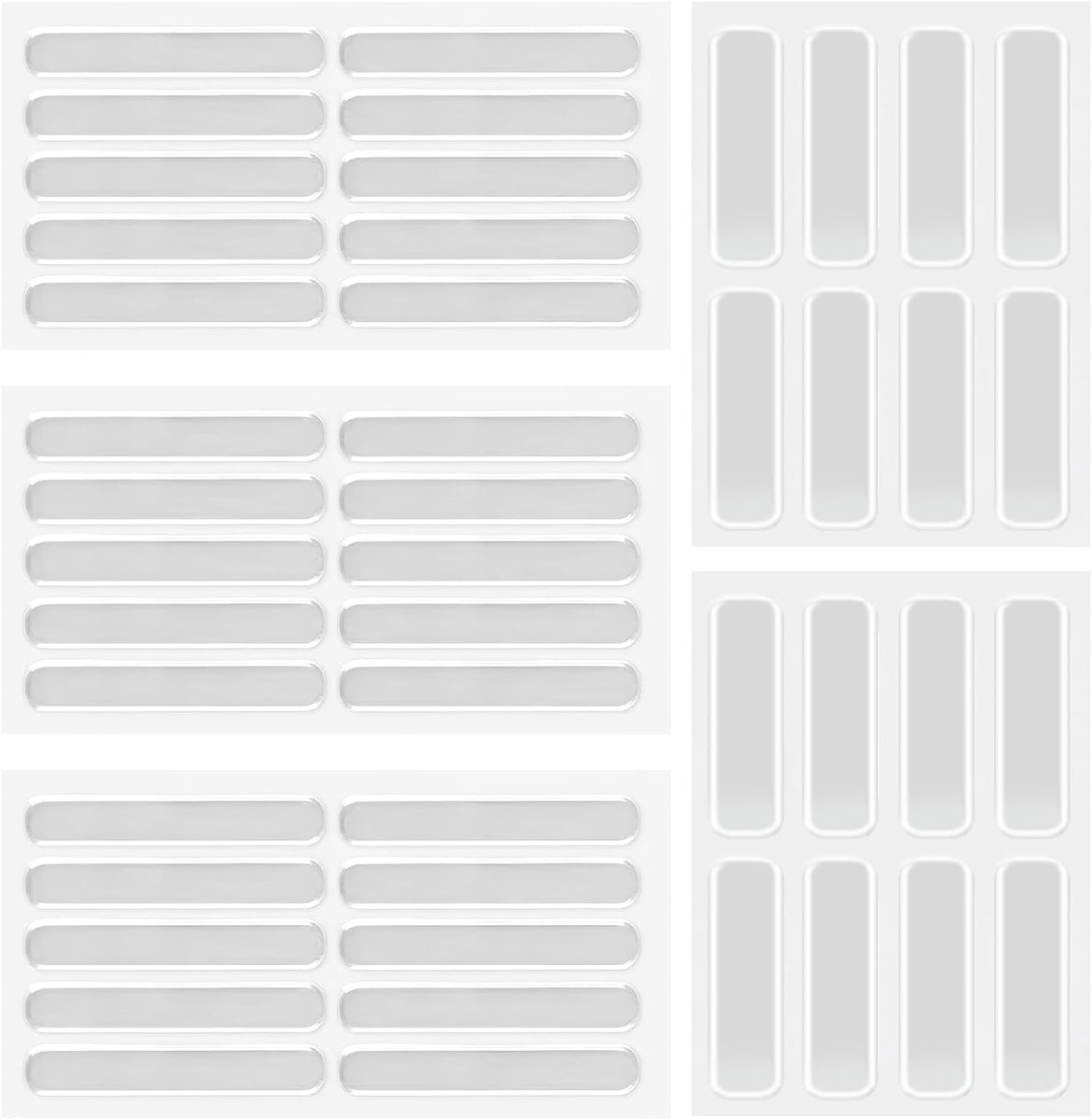Transparante Siliconen Beschermcaps voor Meubels, Zelfklevende Stootdempers, 46 Stuks voor Deuren en Lades, Ideaal voor Vloerbescherming en Geluidsreductie