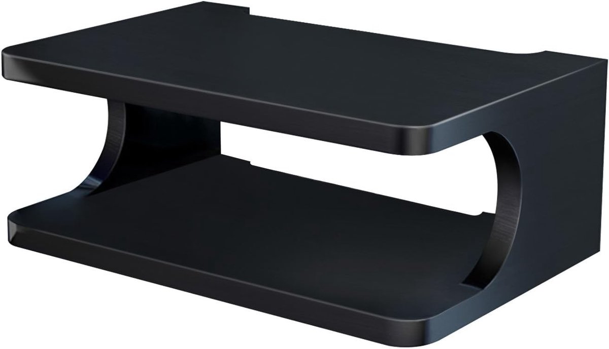 WiFi Router Opbergdoos voor Muurmontage, Routerkast en TV Console, Ideaal als Telefoonrek en DVD Plank (Zwart)