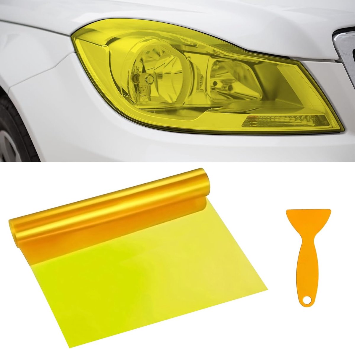 Tintfolie autokoplampen 30 x 120 cm - waterdichte UV-bestendige vinyl - rookkleur - beschermt en verfraait - ShopVlot