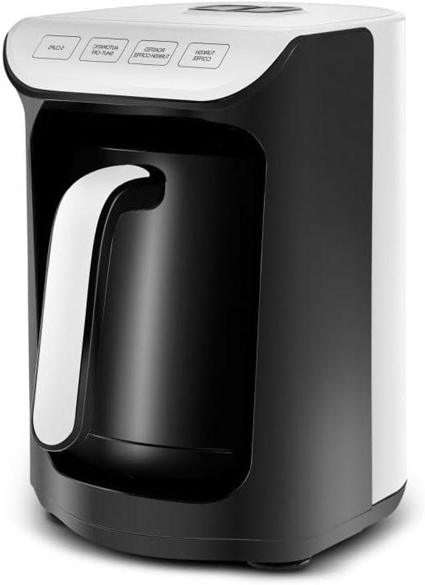 Turkse koffiezetter - Koffieapparaat - Authentieke koffie - Automatische temperatuurregeling - 5 kopjes - Wit