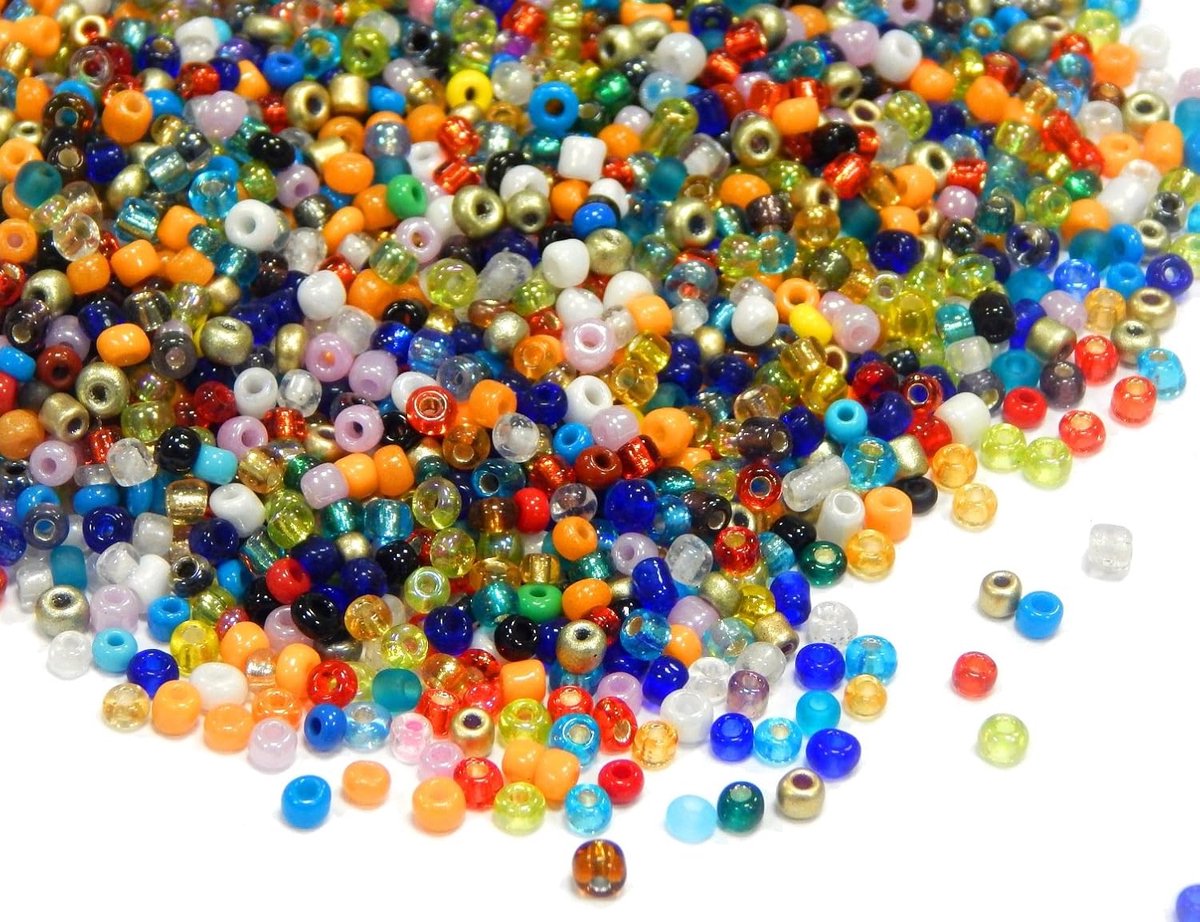 Rocaillekralen 2 mm - Glazen kralen - Gemengde kleuren - Perfect voor sieraden maken - ShopVlot