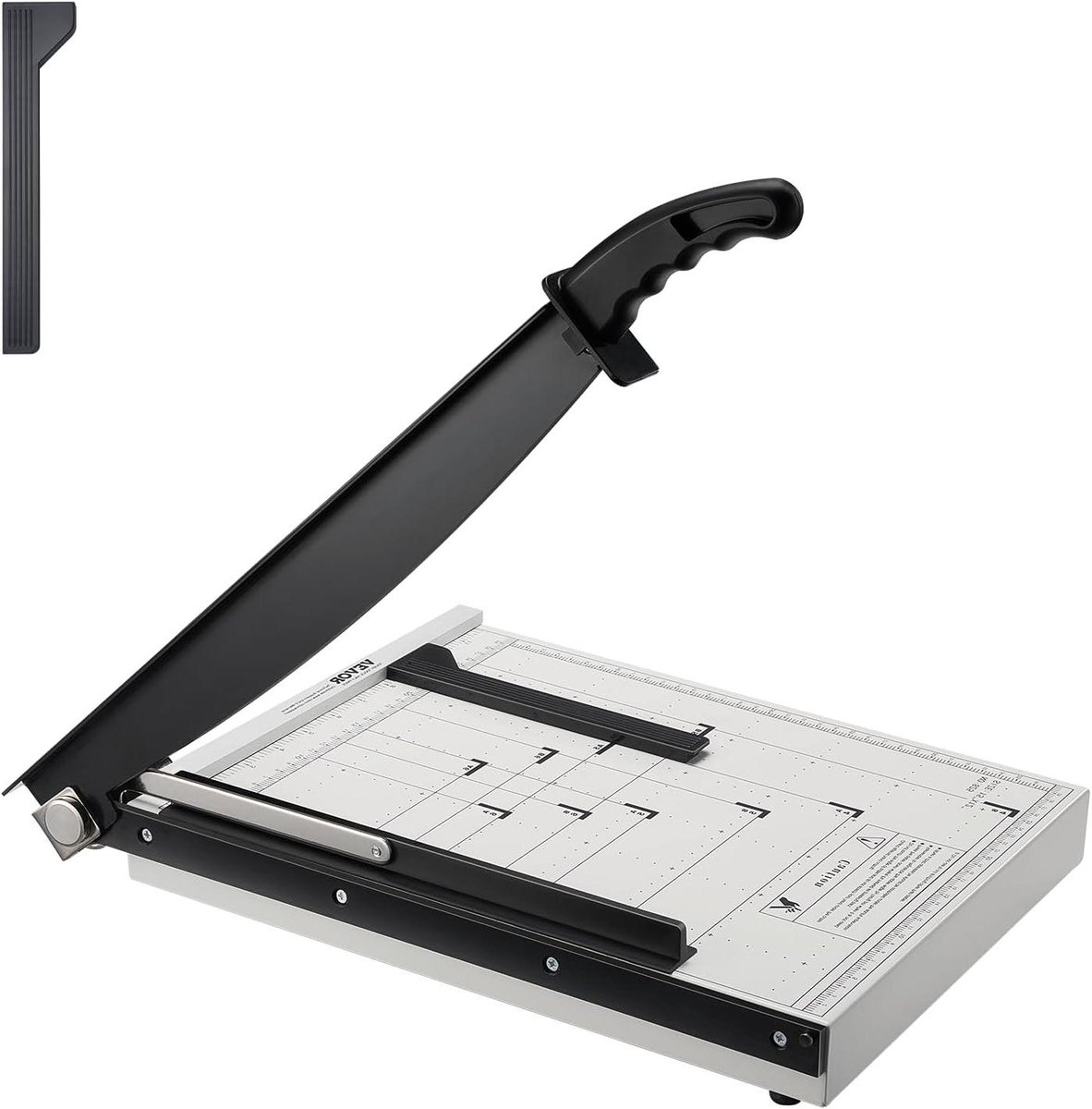 Papiersnijder Guillotine - Papier Snijmachine - Precisie Snijden - Veiligheidsmes Vergrendeling - 15 Inch 16 Vel - Wit Zwart
