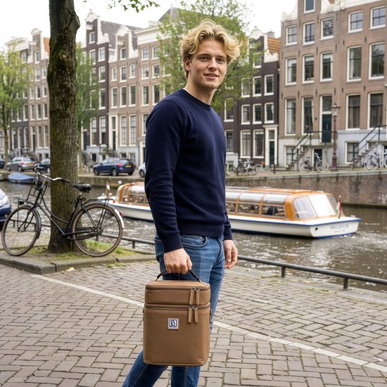 Brisby Koeltas 12 Liter - Lunchtas voor Werk & Onderweg - 2 Geïsoleerde Vakken - Inclusief 2 Koelelementen - Tot 10 Uur Koel - True Terracotta van Brisby — afbeelding 2