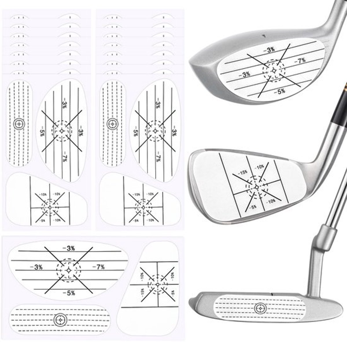 Store_8 - Club Impact Stickers - Golf Impact Tape Set - Verbeter je