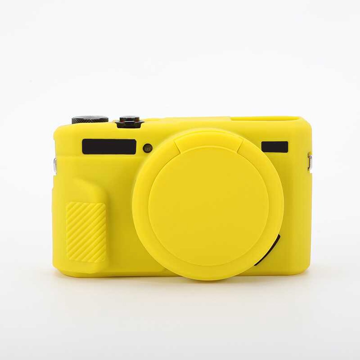 LISM-Cameratas Geschikt voor G7X Mark II, beschermhoes Geschikt voor Canon Powershot G7X Mark II digitale camera, verwijderbare siliconen lensdop, zachte rubberen beschermhoes voor de camera - geel.