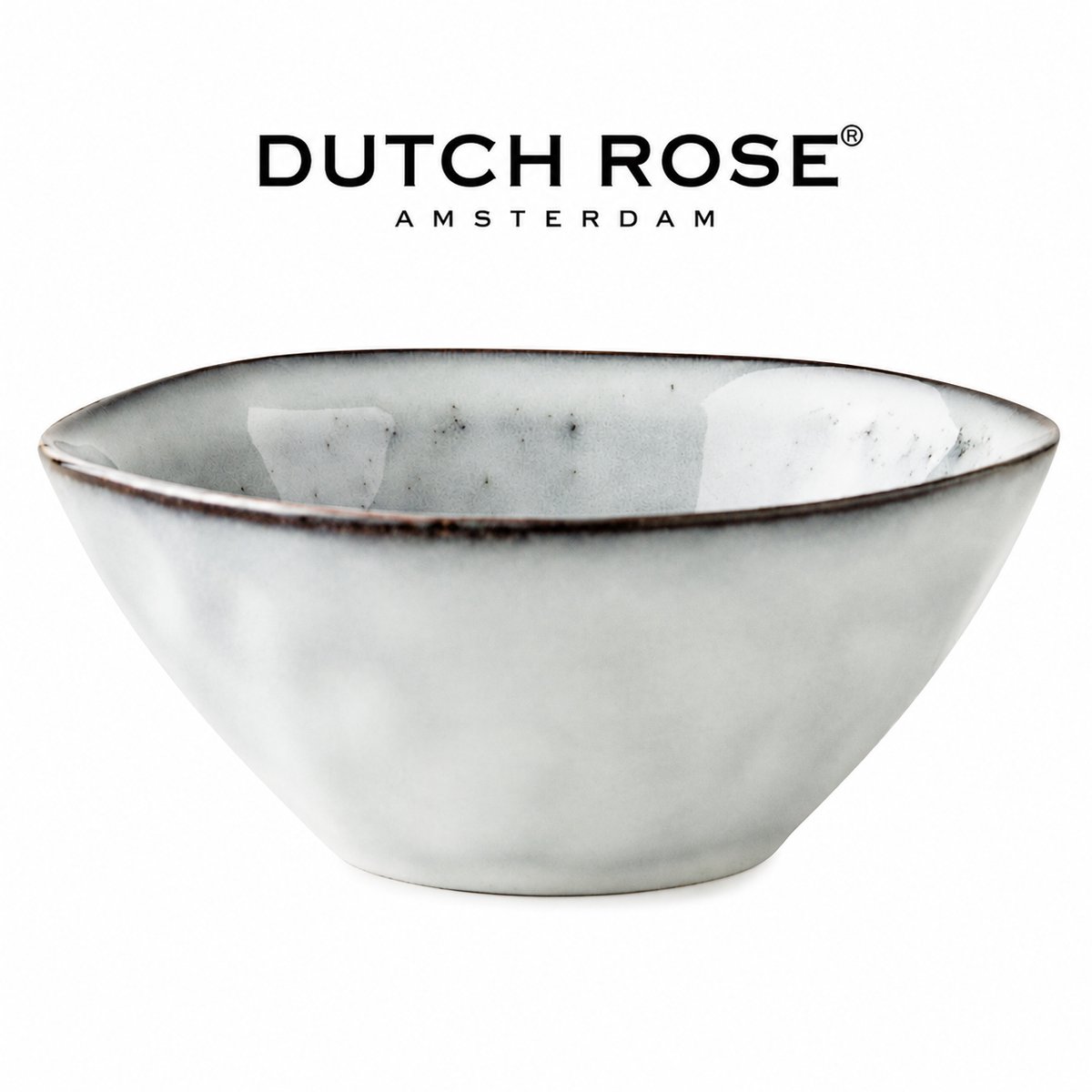 Dutch Rose Organic Kommen - Schaaltjes - Ø11,5 cm - Stoneware Handgemaakt - Blauw