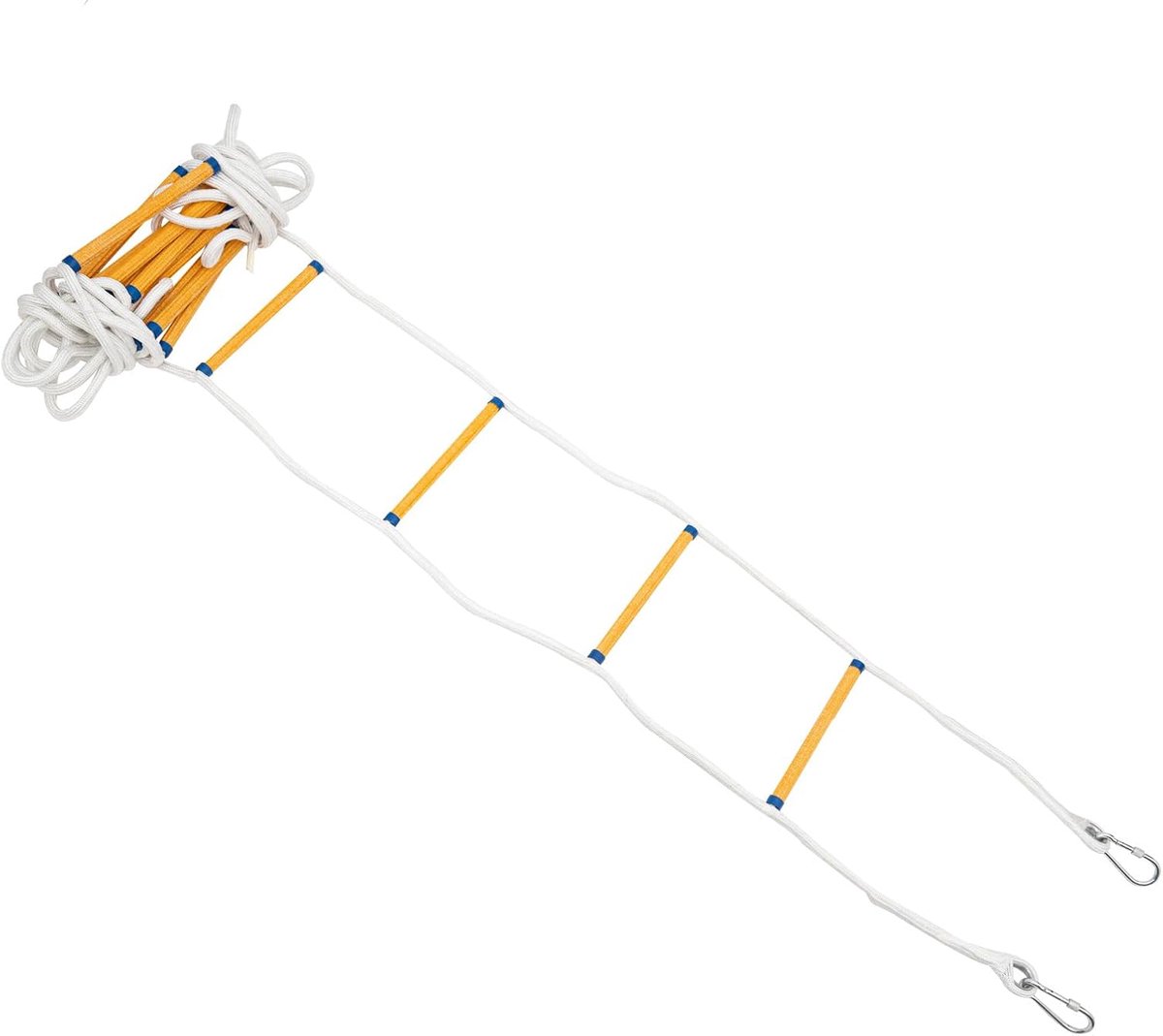 Reddingsladder - Noodladder Vluchtladder - Veilig Ontsnappen - Hoge Belastbaarheid - 12 meter - Blauw Wit Geel
