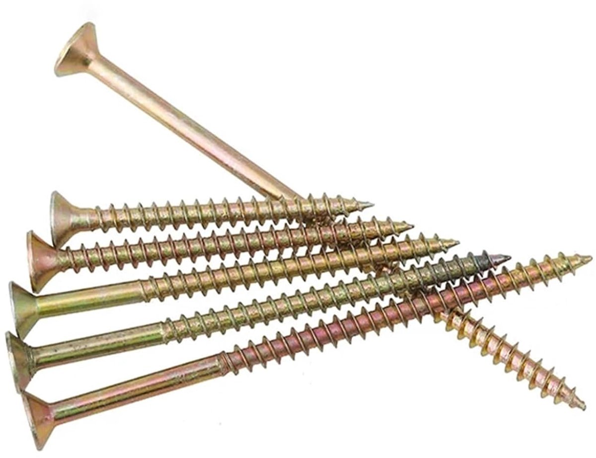 Roestvrijstalen Schroeven - Verzonken Kop - Houtbevestiging - Scherpe Draad - M5x70mm 10 Stuks - Metaal