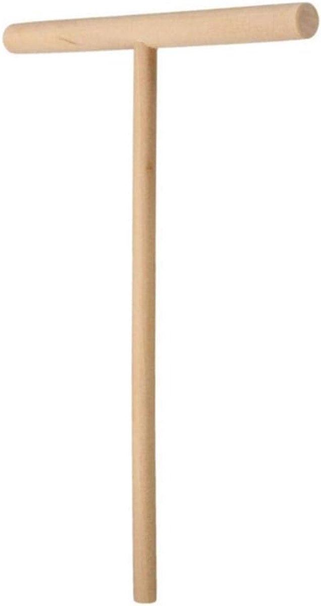Houten Pannenkoek Spreider - Crêpe Tool - Beslag Verdelen - Natuurlijk Beukenhout - 12 x 16 cm - Houtkleur