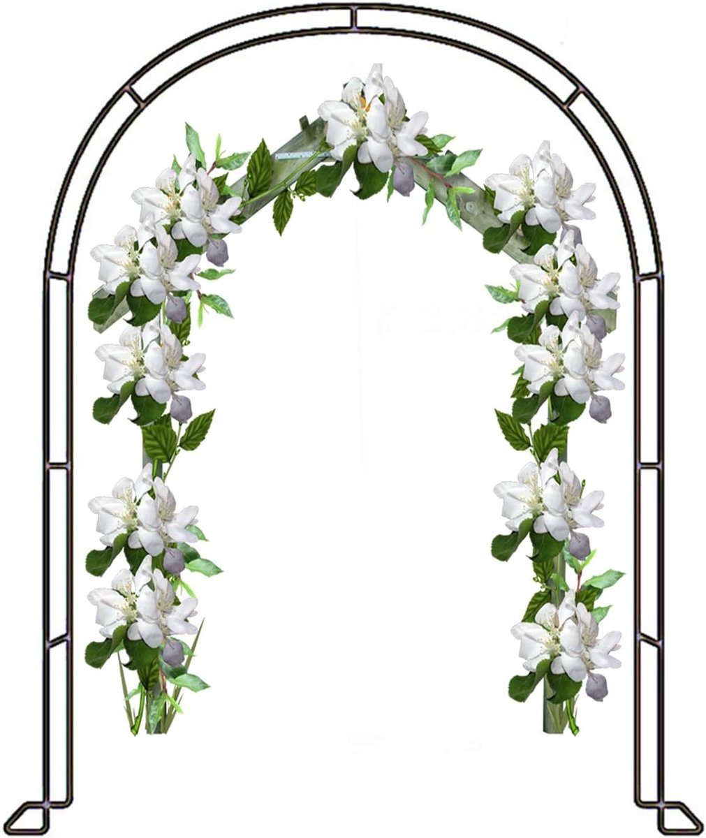 Tuinpaviljoen Boog - Metalen Trellis - Decoratief Gebruik - Weerbestendig Metaal - 140 cm Breed - Zwart