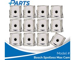 Bosch Spotless Max Cam Stofzakken (12 Stuks, Plus.Parts® alternatief voor BHZRDBAB)