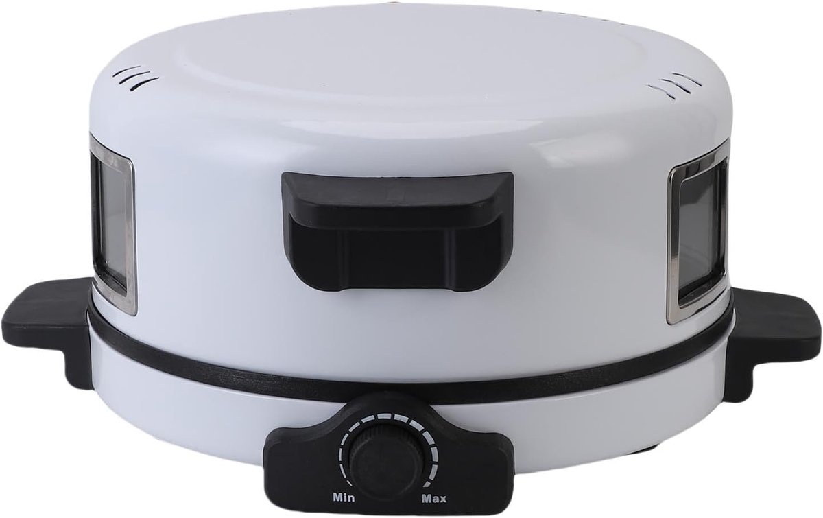 Professionele Pizzaoven Bakmachine Huis Snelle Pizza's Maken Verstelbare Temperatuur 30 cm Bakplaat Zwart