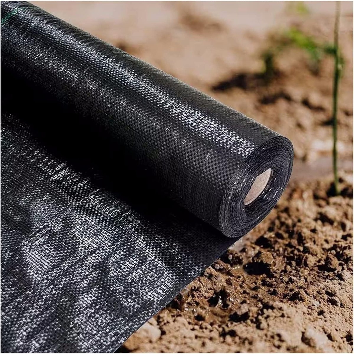 Bodembedekker Onkruidmembraan - Onkruiddoek Tuin - Moestuin Beschermen - Waterdoorlatend Geweven - 0.6x30 meter - Zwart