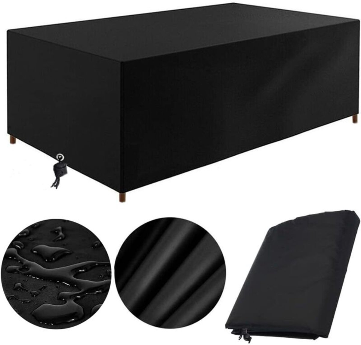 Garden Furniture Cover-Garden Table Cover 120x120cm, cover for garden furniture 120x120x74cm, waterproof protective cover for garden tables, suitable for rectangular furniture (120x120x74cm).
