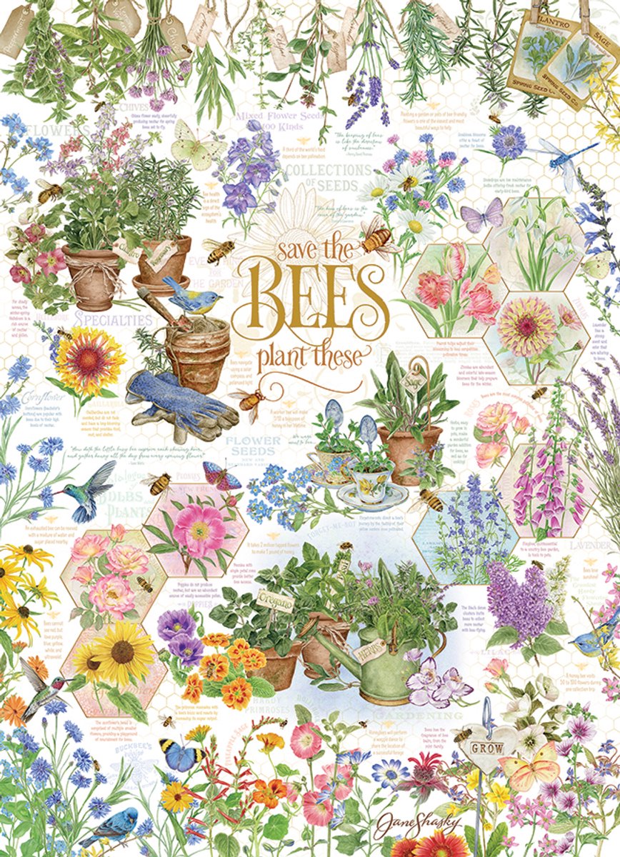 Cobble Hill legpuzzel 1000 stukjes Save the Bees educatief spel.