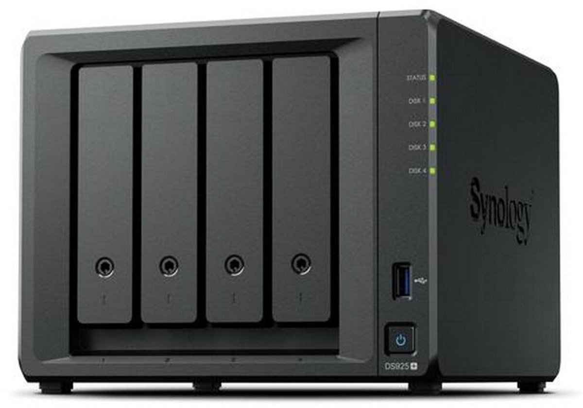 Synology DiskStation DS925+ NAS 4 bay (plus 2x M.2 slots) 4GB DDR4 0TB 2x 2.5G netwerk