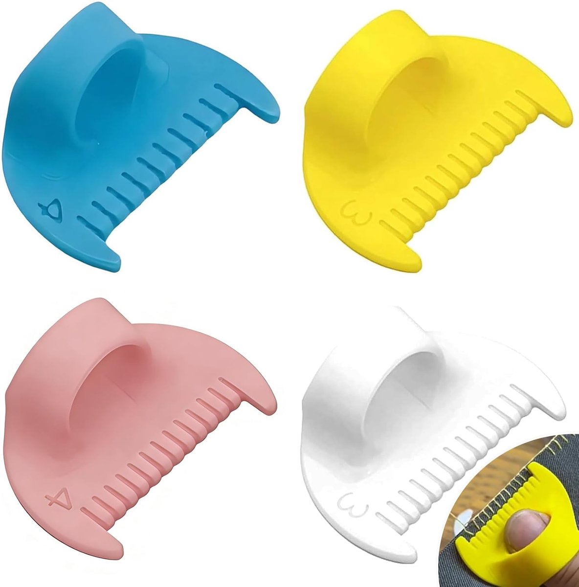 Naaimeter Kleermakersliniaal Set - Naaihulpmiddel - Nauwkeurig Naaien - 8 Delige Set - 3mm 4mm Markeringen - Transparant