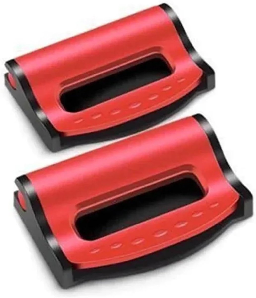 Gordelkussen 2 Stuks - Autogordel Clip - Comfortabel Rijden - Zachte Buffer - Universeel - Rood