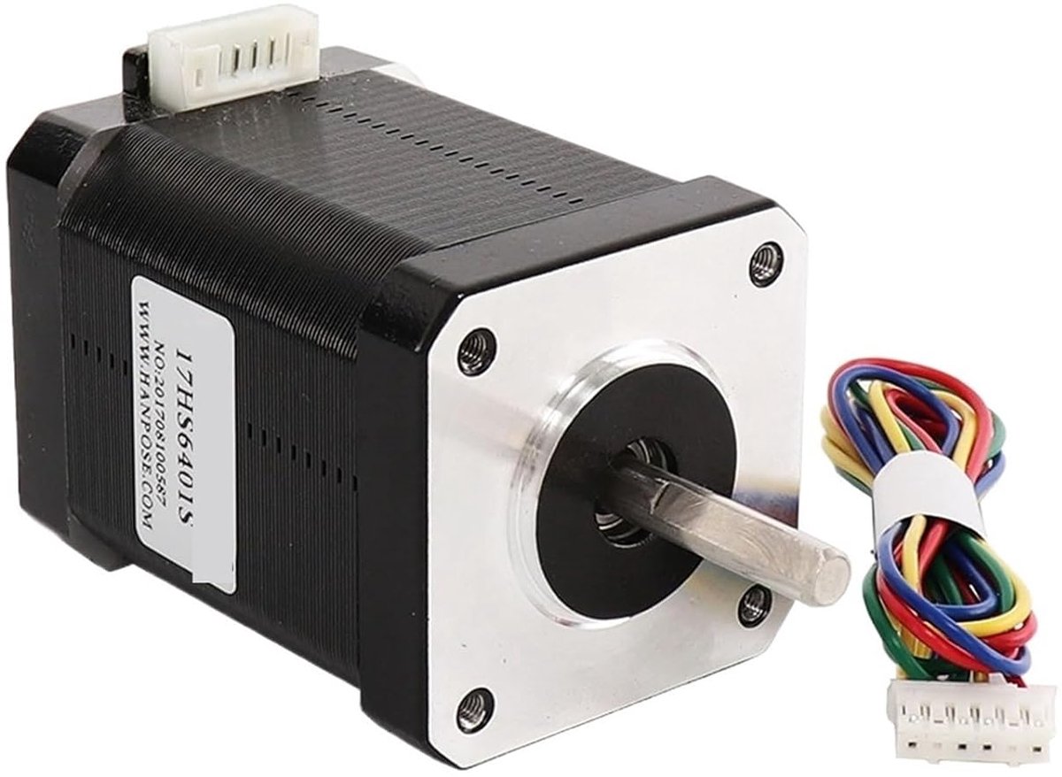 Stappenmotor - Motor - Precisie Beweging - Laag Geluidsniveau - 42x42x60mm - Zwart