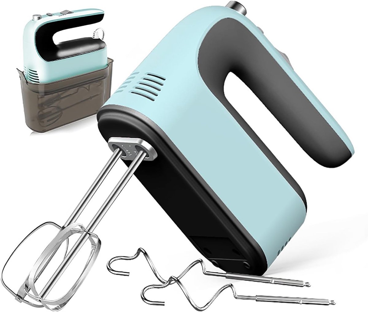 Handmixer Keukenmixer Bakken en Mixen 5 Snelheden Instelbaar 300W Vermogen Wit