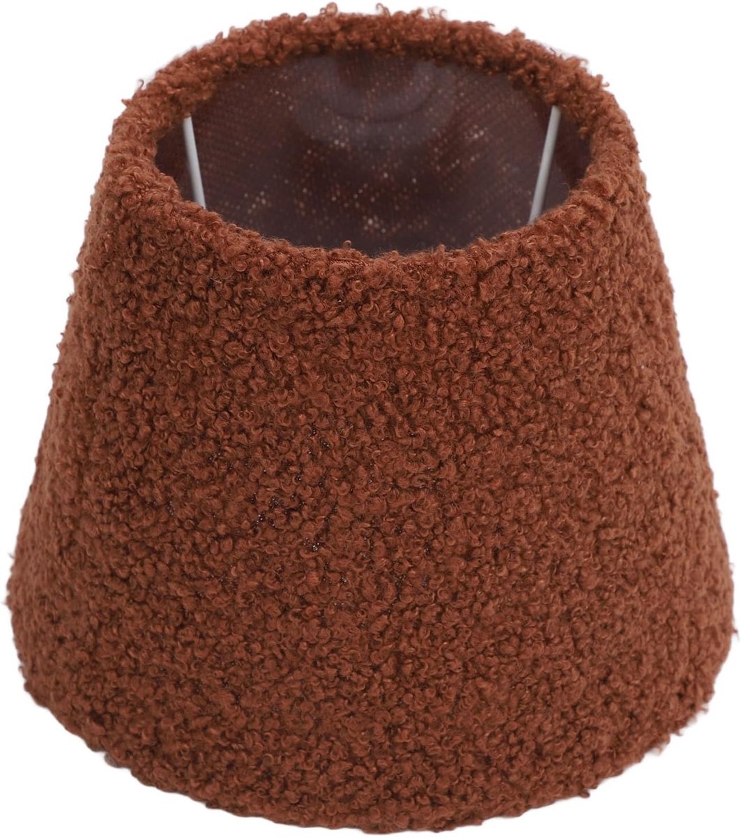 Pluche Lampenkap - Decoratieve Kap - Interieur Verfraaien - Zachte Stof - 18x13x17 cm - Bruin