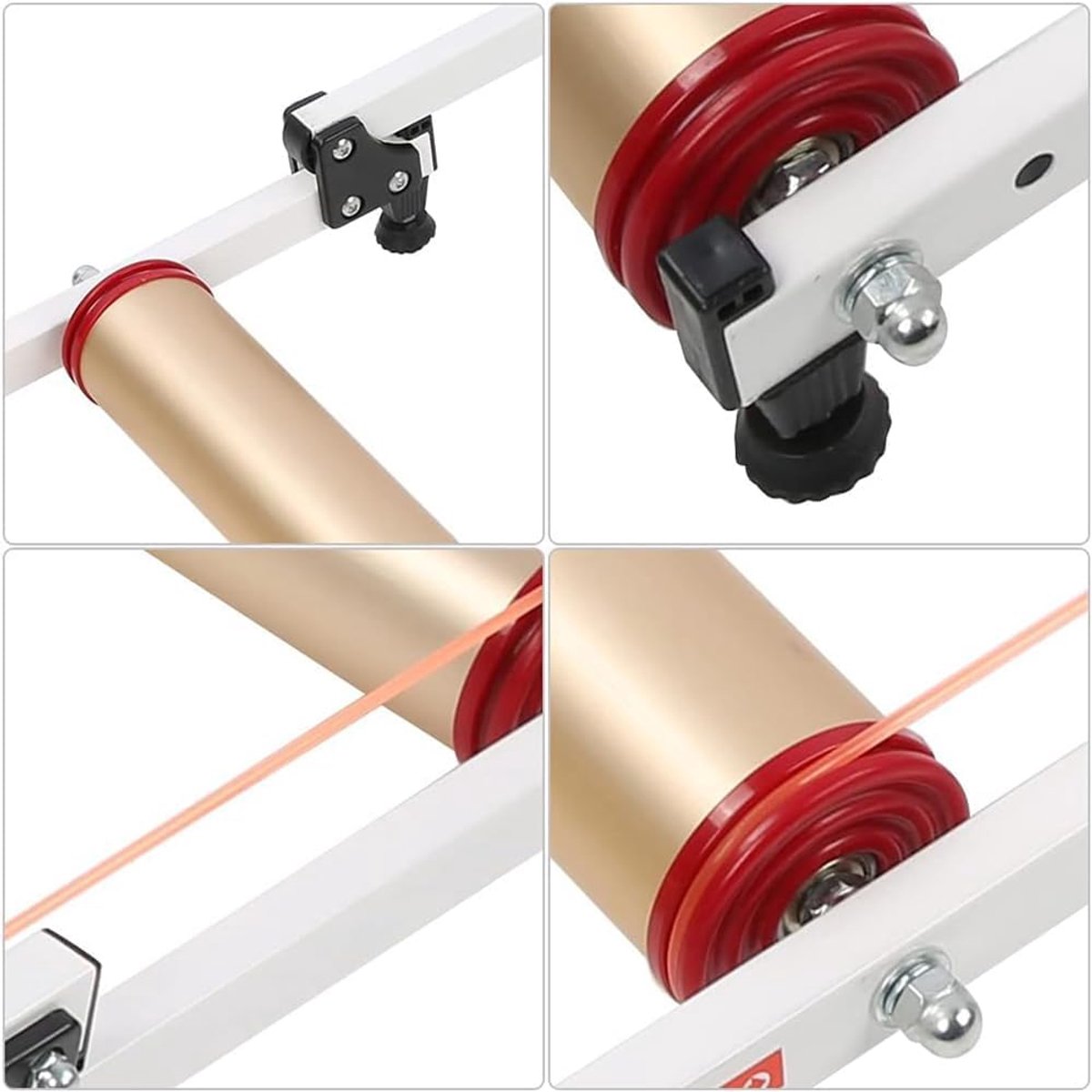 Opvouwbare Fietstrainer - Hometrainer Indoor - Fitness Binnen - Laag Geluidsniveau - 24-29 Inch Wielen - Zilverkleurig