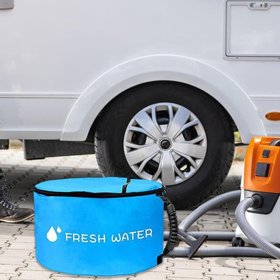 Opbergtas Afvoerslang - Organizer Tas - Camping Organisatie - Waterdicht Oxford Doek - 49 x 27 cm - Blauw — afbeelding 5