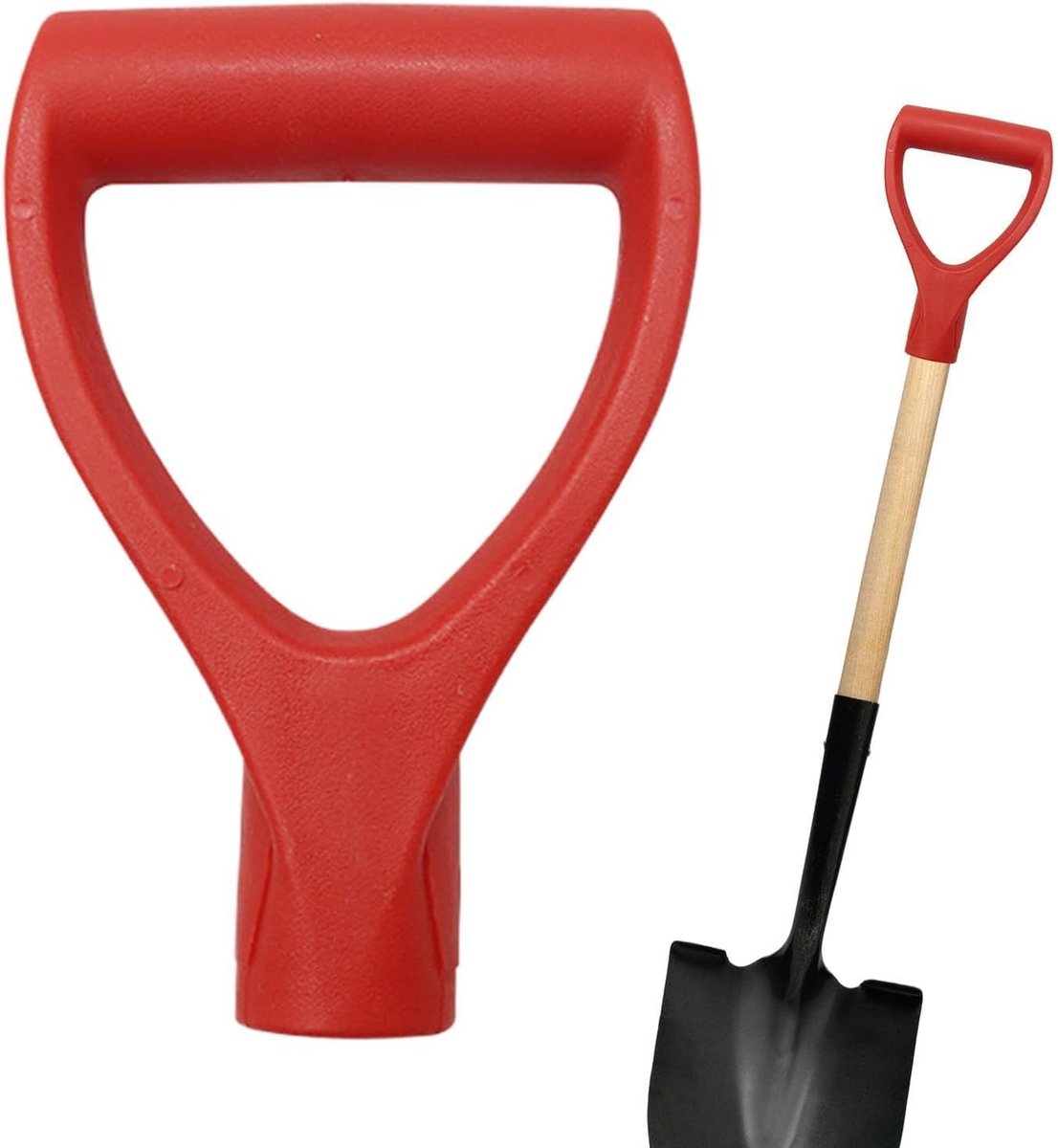 Vervangende Schepsteel - Tuingereedschap steel - Tuinonderhoud - Ergonomische D-greep - 32mm 34mm - Zwart