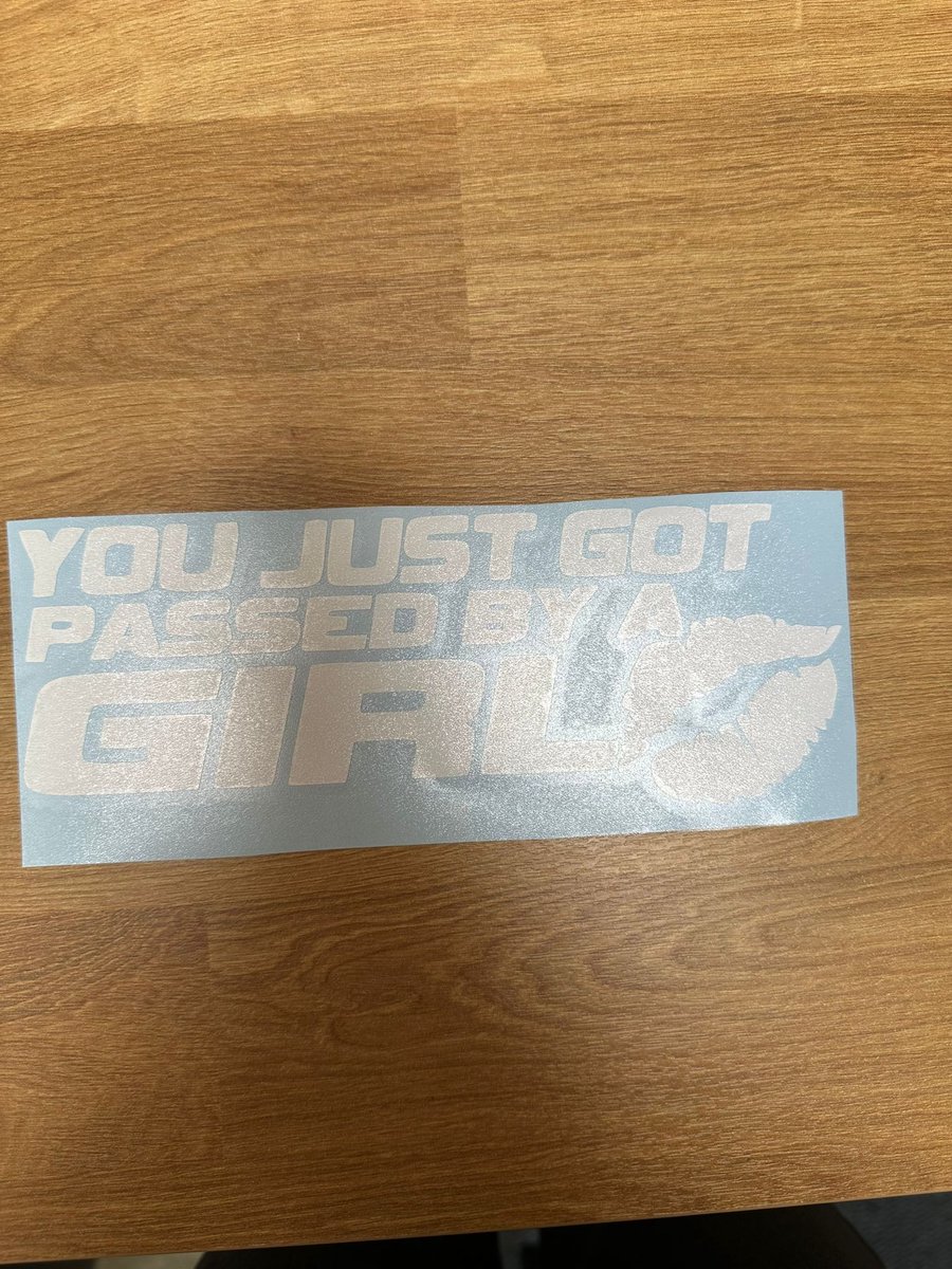 Sticker-passed by a girl