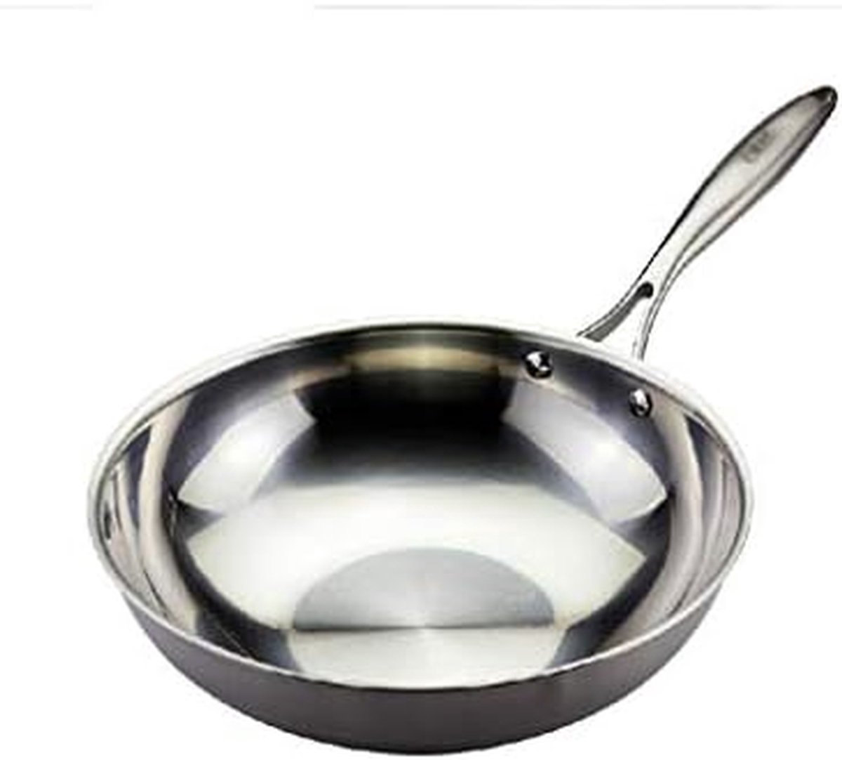 Aluminium Wok Roerbakpan Lekker Koken Hard geanodiseerd 30 cm Zilver