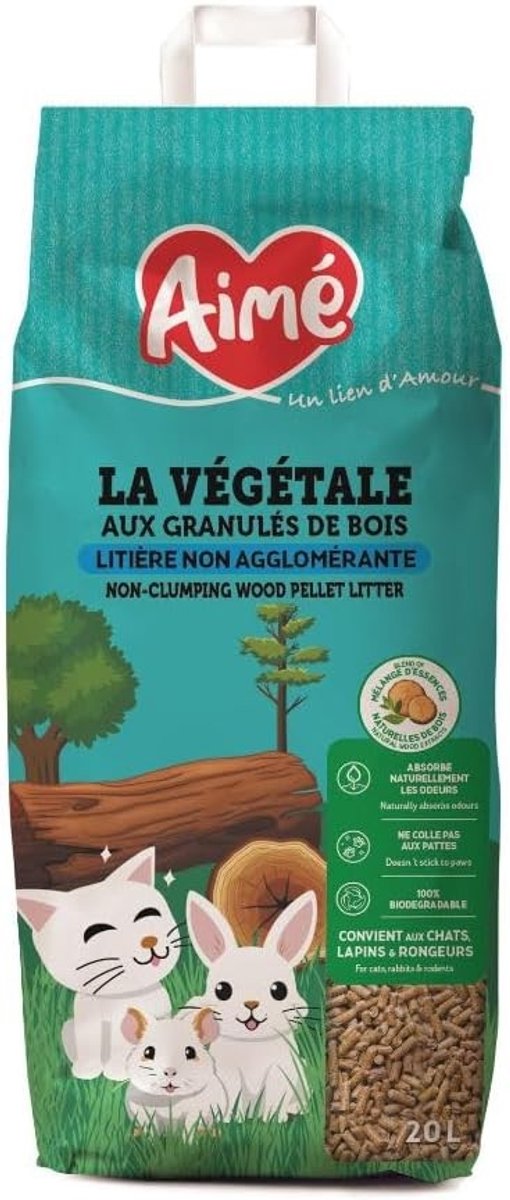 Kattenbakvulling - Houtgranulaat - Zeer absorberend - Geurremmend - Voor Katten en Kleine Dieren