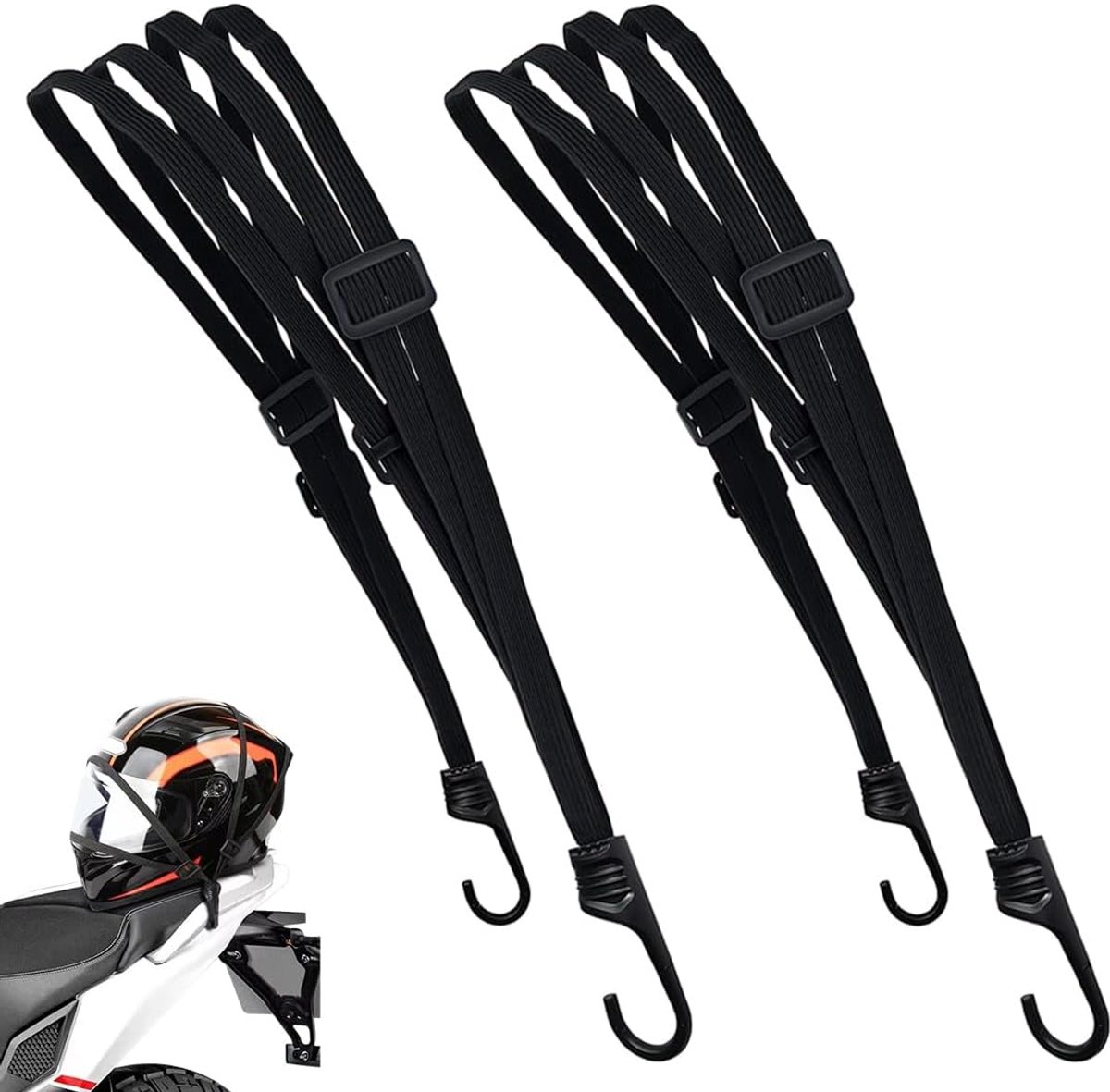 Fietsspanners - Bagagebanden - Veilig Vervoer - Dubbele Band Ontwerp - 60 cm - Zwart