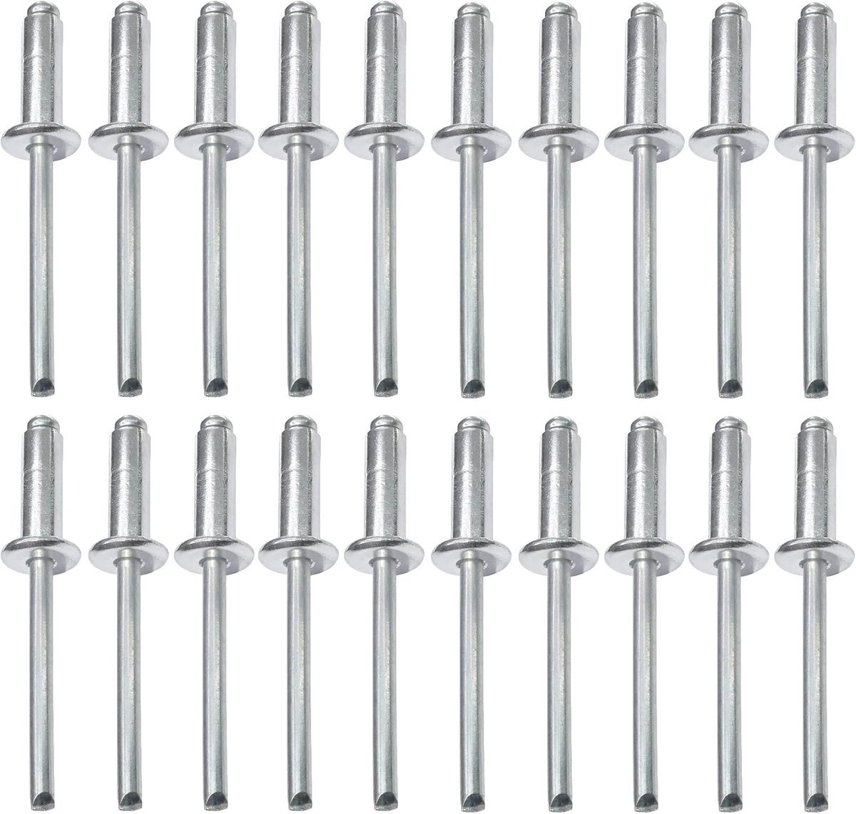 Blind Klinknagels - Klinknagel Set - Metaal Bevestigen - Stud Met Steel Breuk - Ø6x18mm 20 Stuks - Aluminium Staal