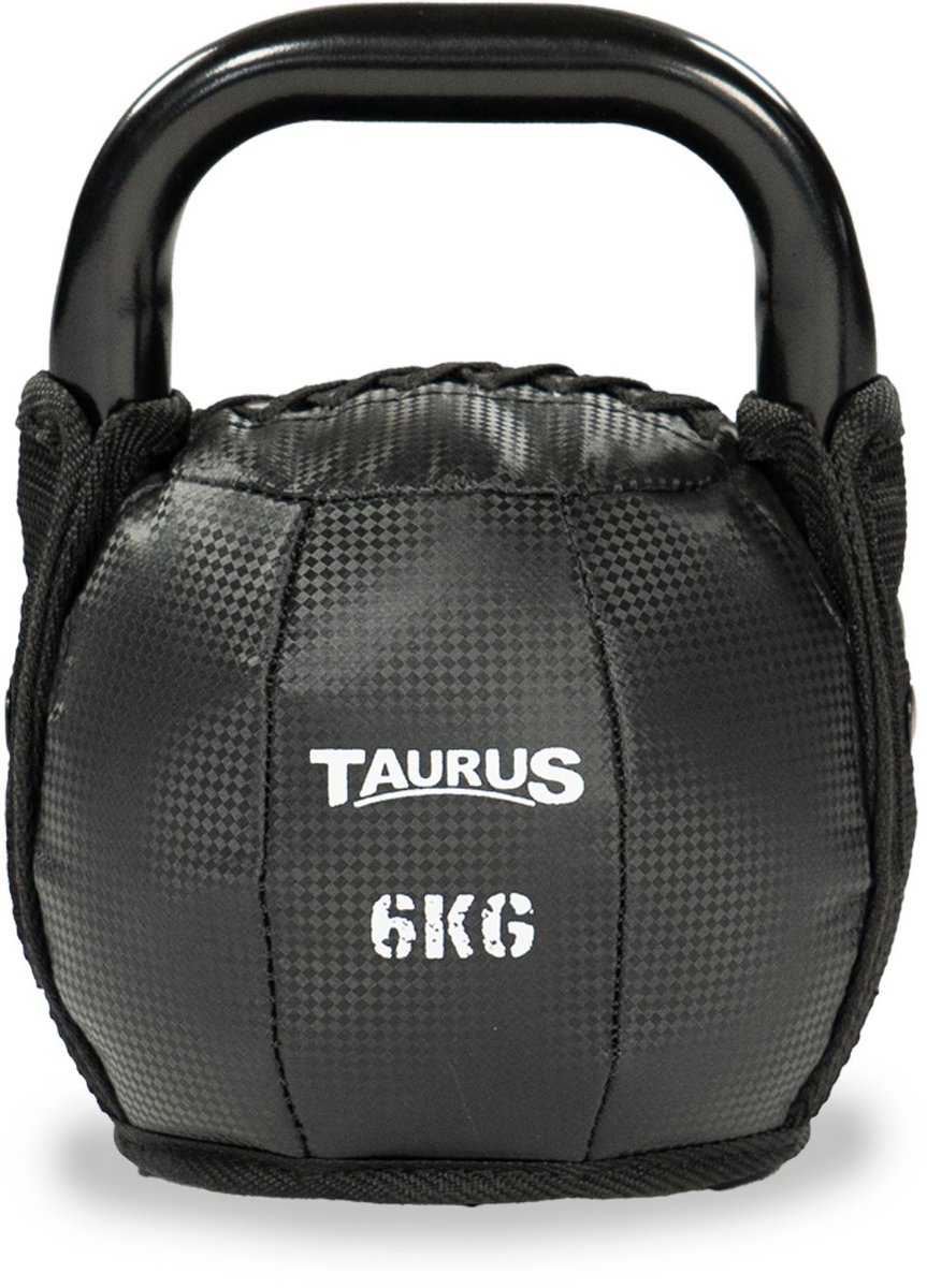Taurus Soft Kettlebell 6 kg – Zwart – Zachte kettlebell – Indoor kettlebell – Kettlebell voor binnen