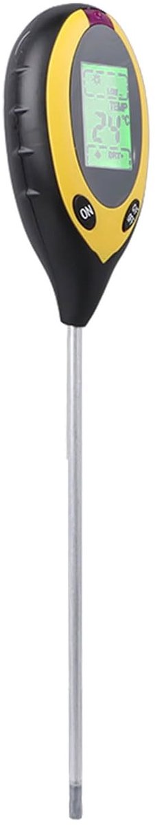 Bodemdetector 4-in-1 - Bodemvochtmeter PH-meter - Plantenverzorging Testen - Directe Bodemmeting - 31 x 6 x 4 cm - Grijs