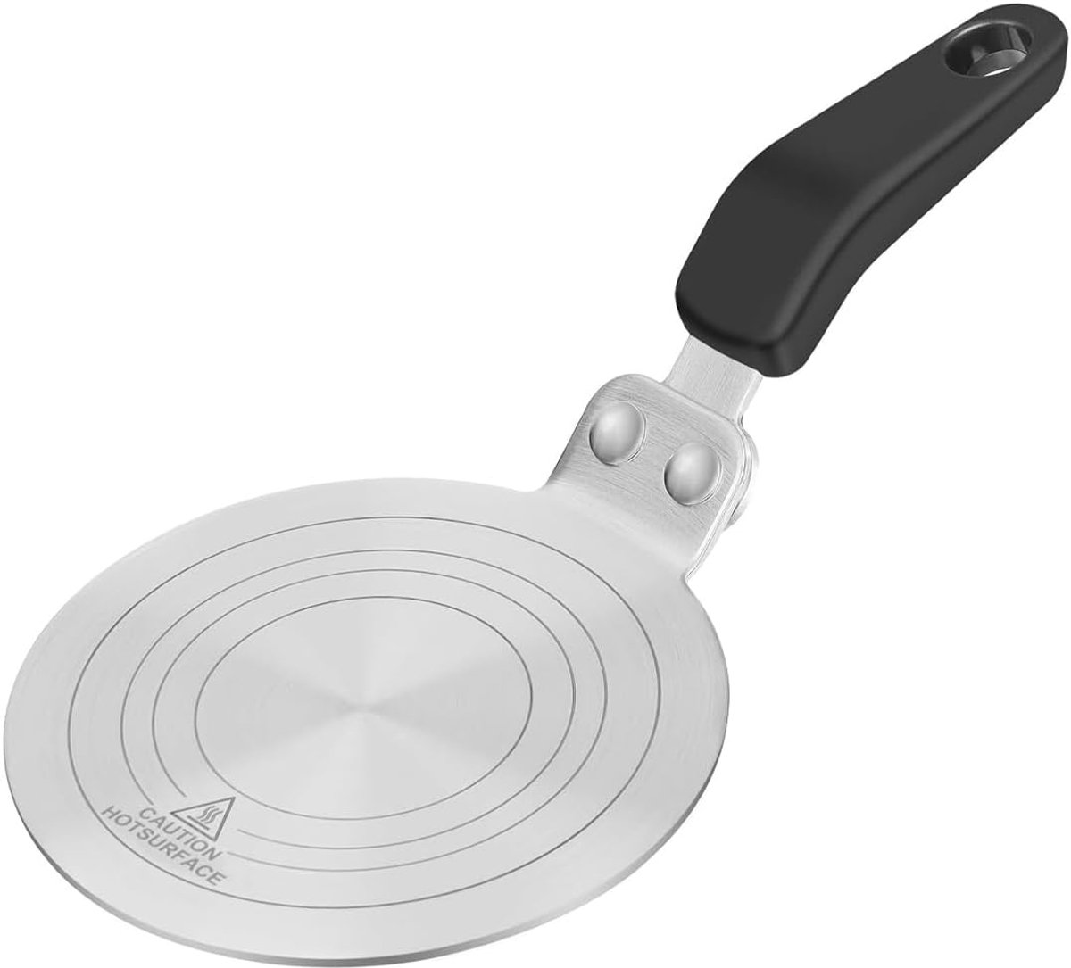 Inductie Converter Plaat Adapter Plaat Koken op Inductie Efficiënte Warmteverdeling 13 cm Zilver