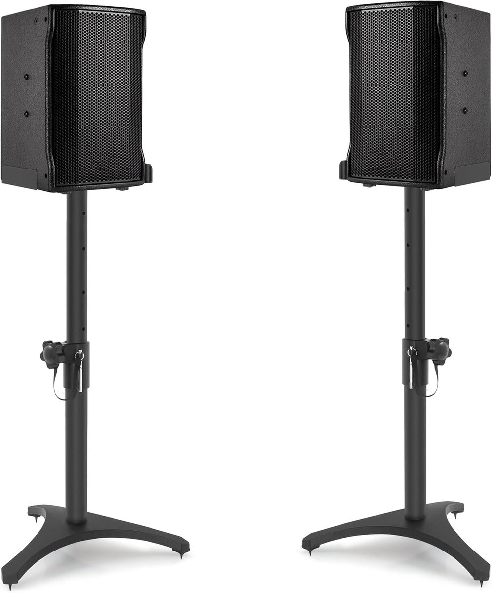 Luidsprekerstandaards - Speaker Voetstukken - Optimaal Geluid - In Hoogte Verstelbaar - 50.5 tot 75 cm - Zwart