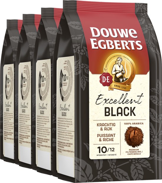 Douwe Egberts Excellent Black Filterkoffie - 4 x 250 gram